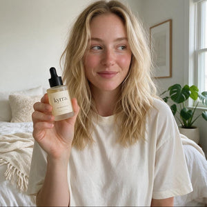 Lifestyle photo of a woman embodying the Kyrra routine