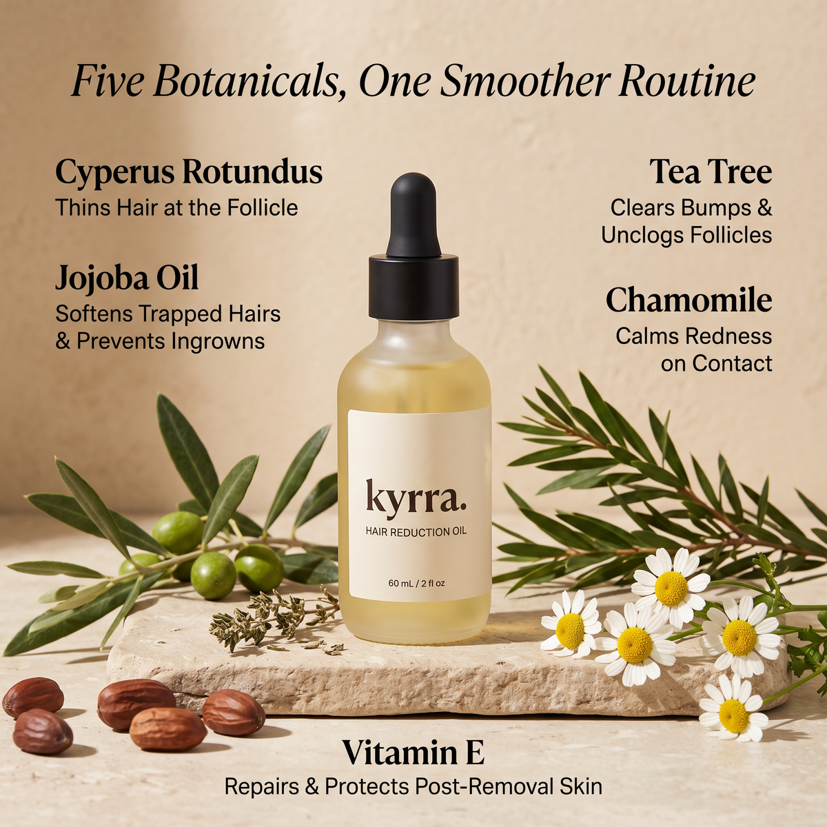 Kyrra Oil (60ml) | Post Hair Removal Care for Ingrowns, Bumps & Regrowth