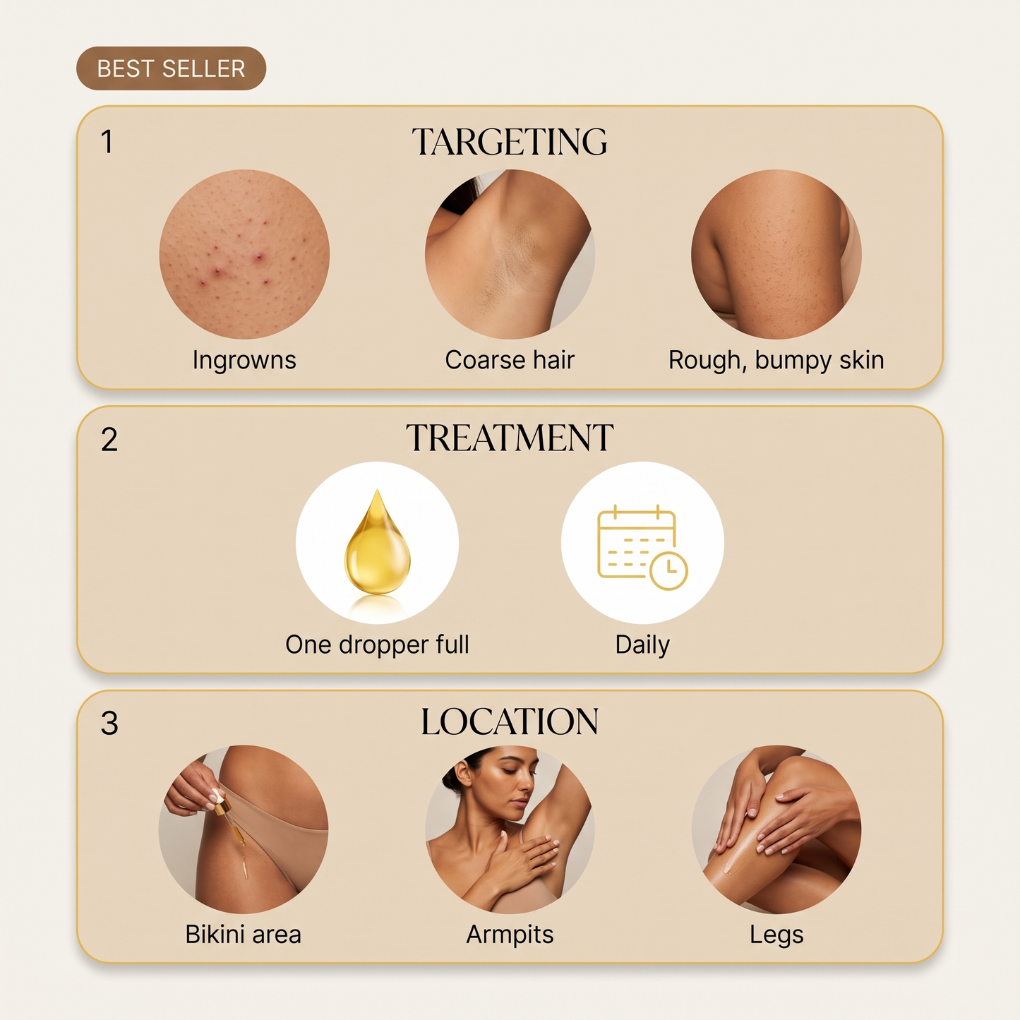 Kyrra Oil (60 ml) | Organic Oil for Removing Unwanted Hair & Ingrown Bumps